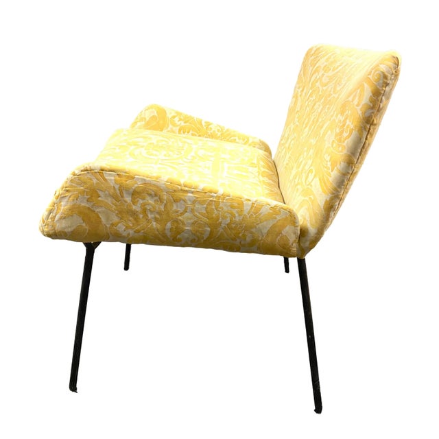 1950s 1950s Italian Side Chair With Fortuny Upholstery For Sale - Image 5 of 6