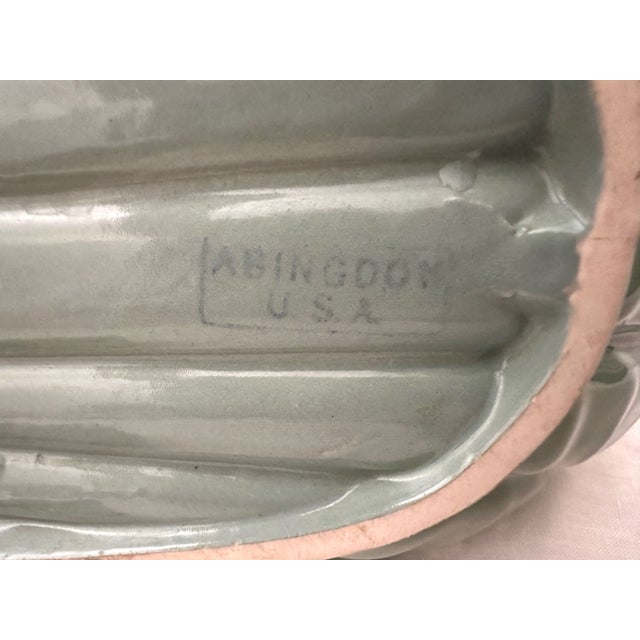 Asparagus Vintage Abingdon Shell Dish W/Matching Candle Holders-A Set For Sale - Image 8 of 8