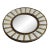 Regency Style Circular Brass & Lacquer Mirror with Convex Surround For Sale