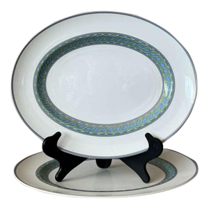 Vintage Boho Christofle "Torsada" Serving Platter - A Pair