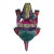 Mexican Painted Punched Tin Folk Art Armadillo Candle Holder Wall Mount Shelf Sitter For Sale