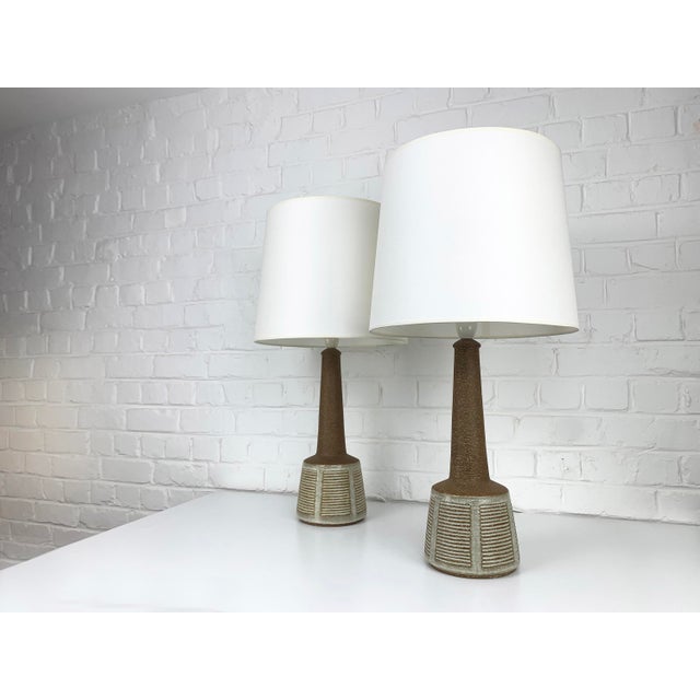Danish Ceramic Table Lamps by Esben Klint for Le Klint and Palshus, 1960s, Set of 2 For Sale - Image 6 of 16