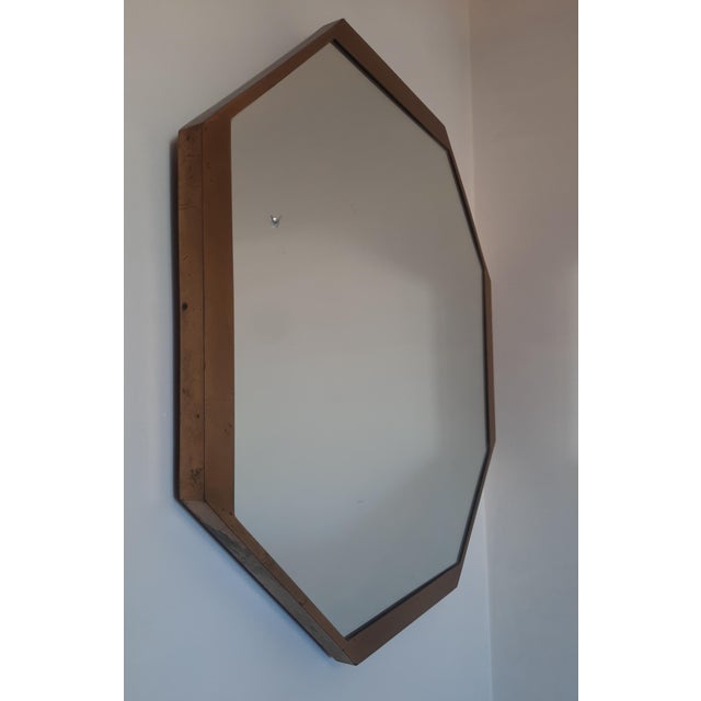 Octagonal Brass Wall Mirror, 1970s For Sale - Image 6 of 10