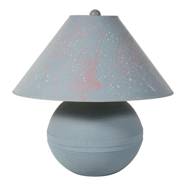 1980s Mid-Century Modern Flute of Chicago Cardboard Lamp For Sale