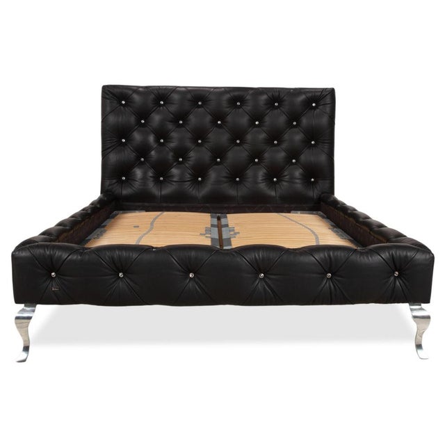 Leather Bed in Black by Bretz Marilyn For Sale - Image 5 of 7