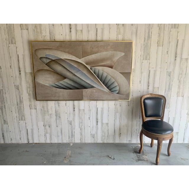 Gray Post Modern Assemblage of Painted Felt For Sale - Image 8 of 10