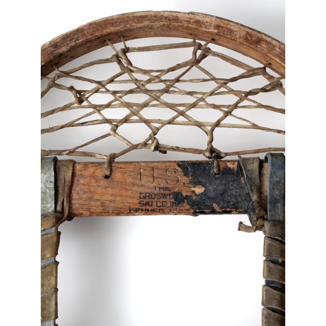 Vintage World War II Usa Military Snowshoes by the Groswold Ski Co. 1945 For Sale - Image 10 of 16
