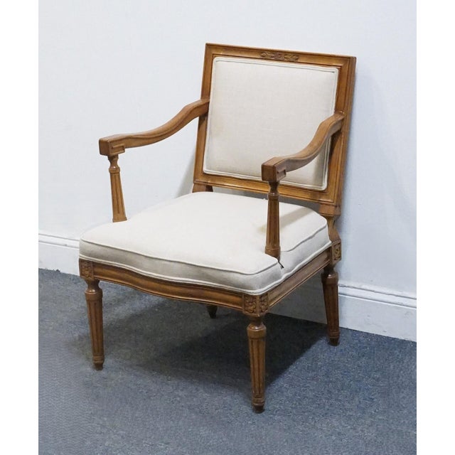 HIGH END VINTAGE Solid Cherry Italian Neoclassical Tuscan Style 24" Accent Arm Chair Cannot identify manufacturer, but...