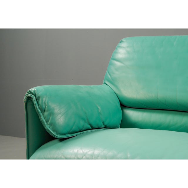 Model Bora Bèta Sofa in Mintgreen Leather by Axel Venthoven for Leolux, 1984 For Sale - Image 13 of 18