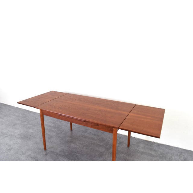 Mid-Century Danish Teak Extendable Dining Table, 1960s For Sale - Image 14 of 15