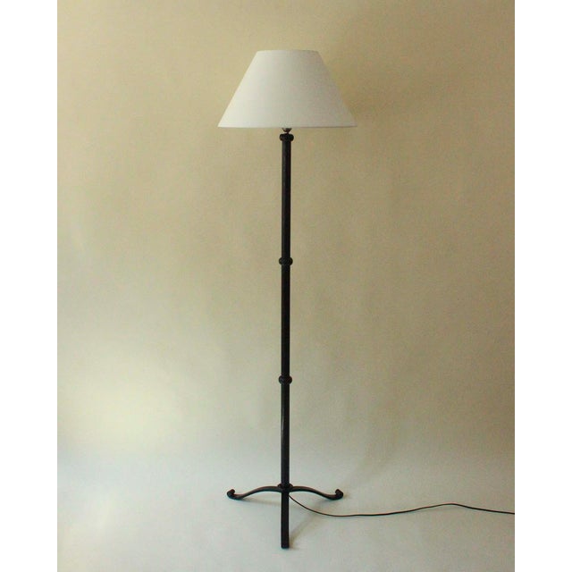 Neoclassical Wrought Iron Floor Lamp, 1930s For Sale - Image 9 of 9
