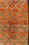 Tribal Wide Runner, Vintage Moroccan Gallery Rug With Diamond Design in Orange & Green 4'10'' X 11'4'' For Sale - Image 3 of 6