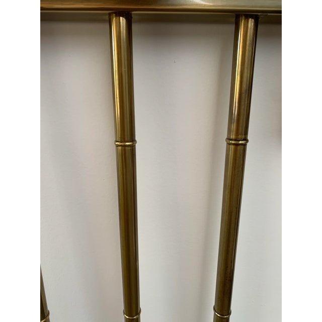 Metal 1970s Brass Greek Key Headboard by Mastercraft - King Size For Sale - Image 7 of 9