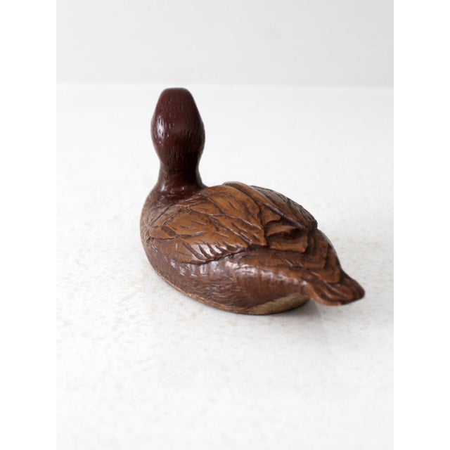 Vintage Carved Wood Duck For Sale - Image 6 of 10