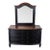 Classic Black Dresser With Mirror and 9 Drawers For Sale