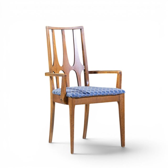 Broyhill Brasilia Mid Century Walnut Dining Chairs - Set of 6 For Sale - Image 10 of 18