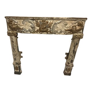 A Victorian Cast Iron Fireplace Surround With Cherubs in Relief. For Sale