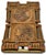 Unusual Antique 1910s Cast Iron American Indian Motif Telescoping Adjustable Size Bookend Rack With Nice Original Paint For Sale In Boston - Image 6 of 18