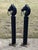 Pair of Antique Horse Head Hitching Posts Cast Iron Heads For Sale - Image 4 of 9