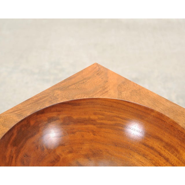 Neoclassical Greco-Roman Walnut Bubinga Rosewood Signed Bowl For Sale - Image 14 of 18