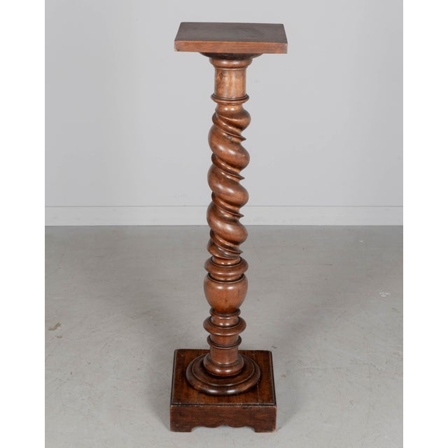 19th Century 19th Century French Louis XIII Revival Barley Twist Column Pedestal For Sale - Image 5 of 13