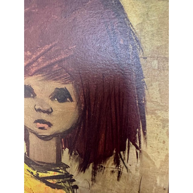 1970s Jaklien Moerman, Portraits, 1970s, Woodblock Prints, Set of 2 For Sale - Image 5 of 6