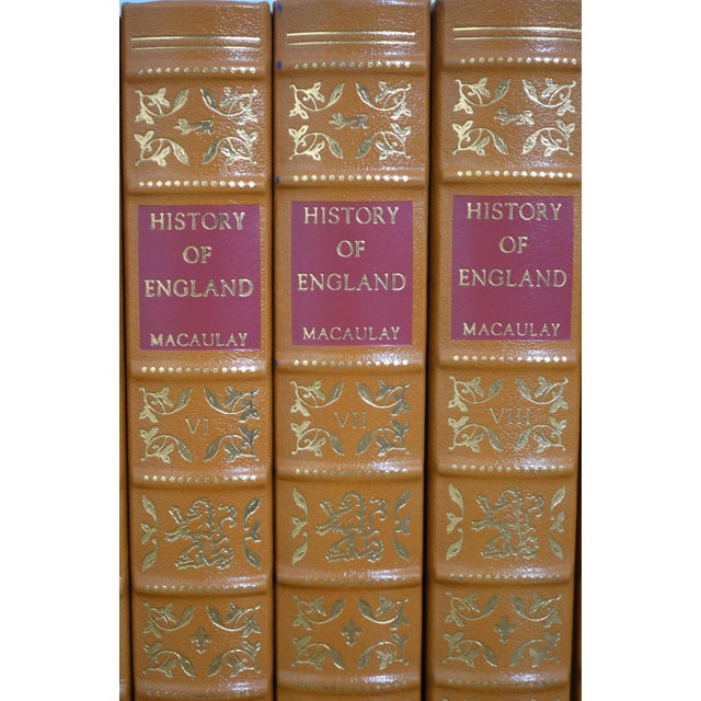 Set of 10 Gold Embossed Leather Bound Books W/ Gilt Edge by the Eaton Press For Sale - Image 9 of 9