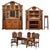 Wood Art Nouveau Dining Room Furniture, 1920s, Set of 10 For Sale - Image 7 of 7