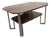 Vintage Modern Coffee Table With Bookmatched Veneer Top and Chrome Base For Sale