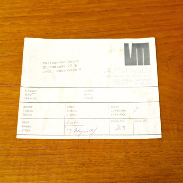 1950s Valentinsen Møbelfabrik Danish Rosewood Corner Cabinet Designed by Edvard Valentinsen For Sale - Image 10 of 10