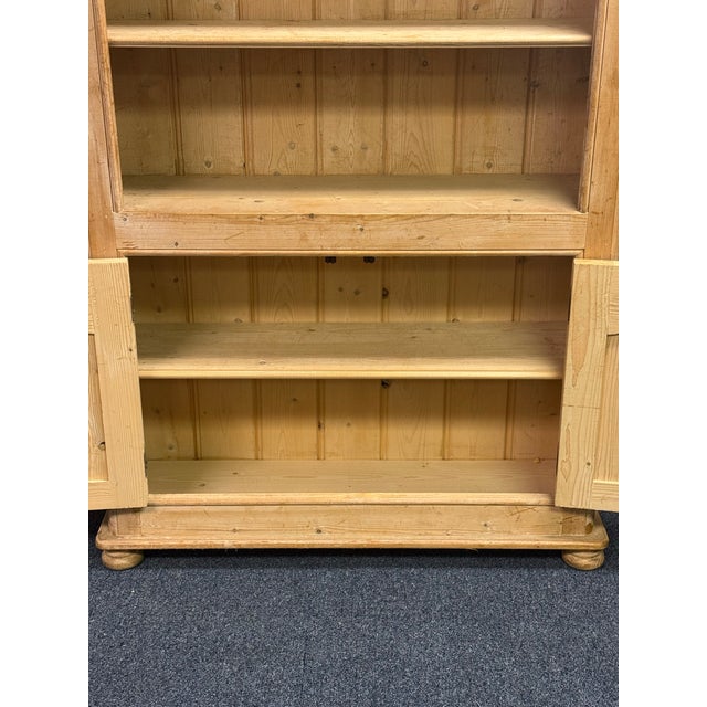 Vintage Cerused Scrubbed Pine Bookcase For Sale - Image 4 of 12