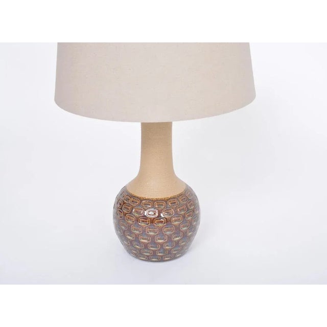 1970s Mid-Century Modern Danish Lamp in Stoneware with Graphic Pattern from Soholm, 1970s For Sale - Image 5 of 9