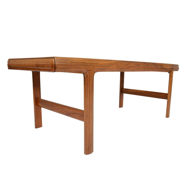 Johannes Andersen Mid 20th Century Attributed to Johannes Andersen for Trensum Walnut Coffee Table For Sale - Image 4 of 12