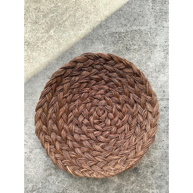 Vintage Handwoven Rattan Bowl For Sale - Image 9 of 16
