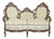 Hausske-Harlen 1981 Rococo Revival Carved Wood & Gilt Triple-Back Loveseat For Sale