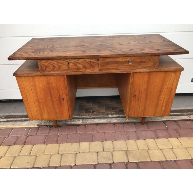 Vintage Brown Desk, 1970s For Sale - Image 6 of 18