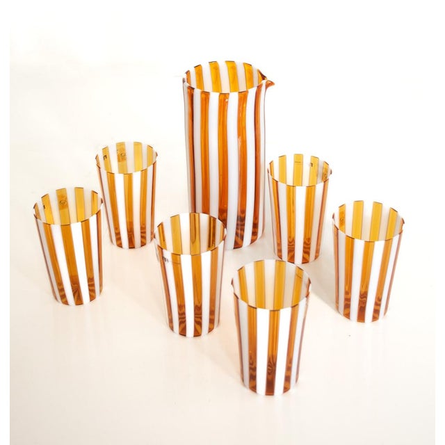 Salty Caramel Collection Glasses by Maryana Iskra for Ribes the Art of Glass, Set of 7 For Sale - Image 11 of 18