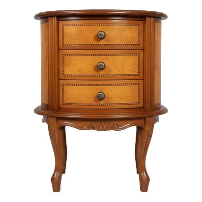 Small Louis XV Style Chest of 3 Drawers with Inlays For Sale