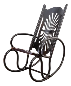 Vintage Rocking Chair in Beech by Gustav Siegel for Jacob & Josef Kohn, 1890s