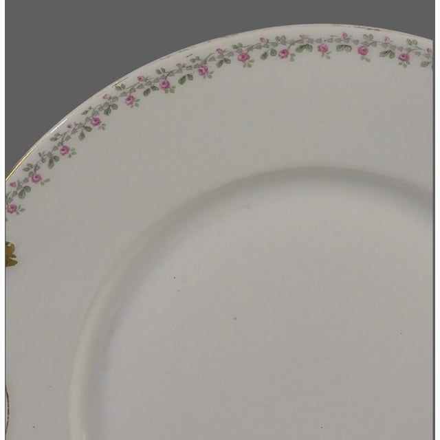 Elegant Vintage Limoges L. Bernardaud Gilded Handles Floral Border D & C France Platter #1 For Sale - Image 6 of 11
