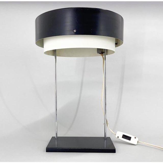 Gold Mid-Century Table Lamp attributed to Josef Hůrka for Napako, 1970s For Sale - Image 8 of 12