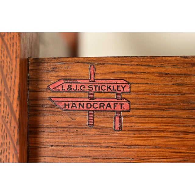 L. & J. G. Stickley Antique Mission Oak Arts & Crafts Ladder Back Side Chairs or Dining Chairs | Pair For Sale - Image 15 of 17