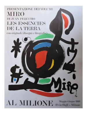 Joan Miró, In Milione, Lithograph Poster, 1969