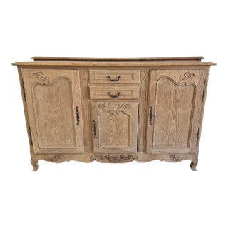 19th Century French Louis XV Provincial Bleached Sideboards For Sale
