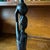 Hand Carved Angola Wood Sculpture Woman Carrying Water Jar African Folk Art 10” For Sale - Image 9 of 12