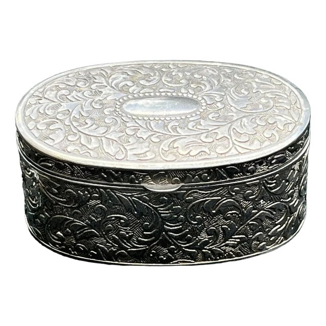 Silver Plate Trinket Box For Sale