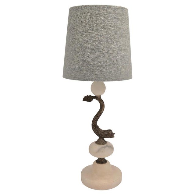 Vintage Sculptural Table Lamp in Alabaster, 1930s For Sale - Image 15 of 15