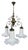 Three-Light Liberty Style Pendant Light in Opal Glass, 1960 For Sale