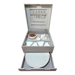 Emilia Castillo Porcelain and Silver 24 Piece Serving Service Mexico With Storage Box - 25 PCS For Sale