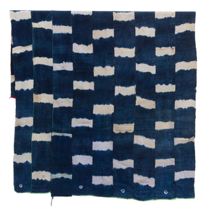 Bold Block Indigo Mud Cloth Throw